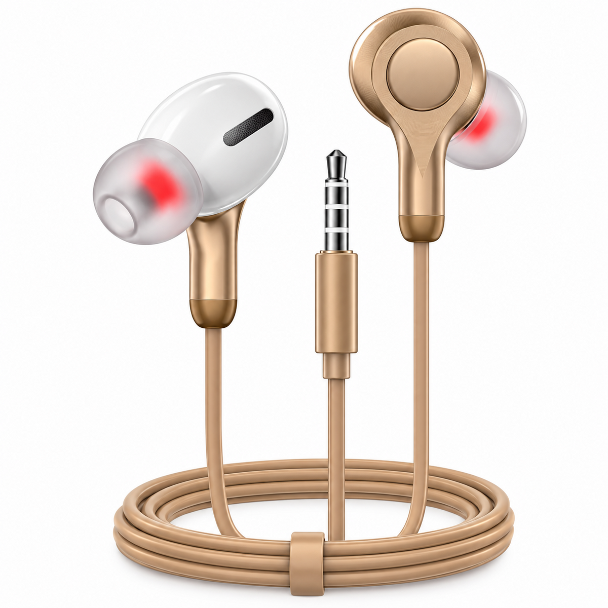 FAYWA FH-507 Ultra Bass gold and white wired earphones